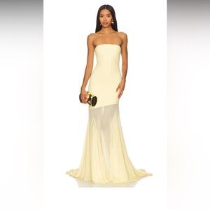 Deme by Gabriella Dahlia Butter Yellow Gown Small